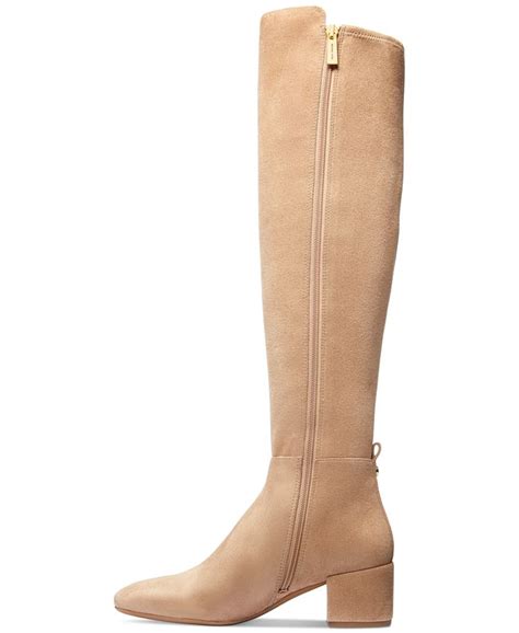 michael kors women's braden zip up suede knee high boots|Women's MICHAEL Michael Kors Braden Mid Boot .